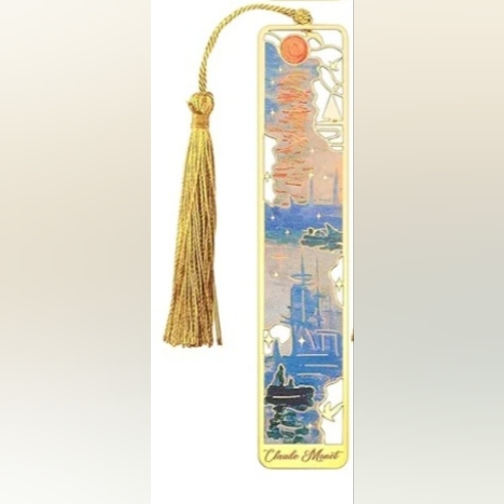 MONET Metal Bookmark with Tassel
